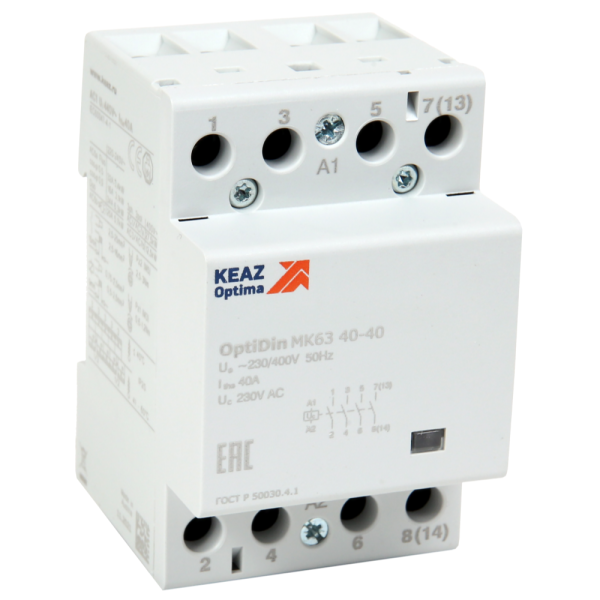КЭАЗ OptiDin МК63 Модульный контактор 4НО 40А 24В AC 236780