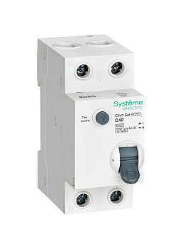 Systeme Electric City9 Set Автоматический выключатель дифференциального тока (АВДТ) 1P+N С 40А 6kA 30мА Тип-AС 230В C9D36640
