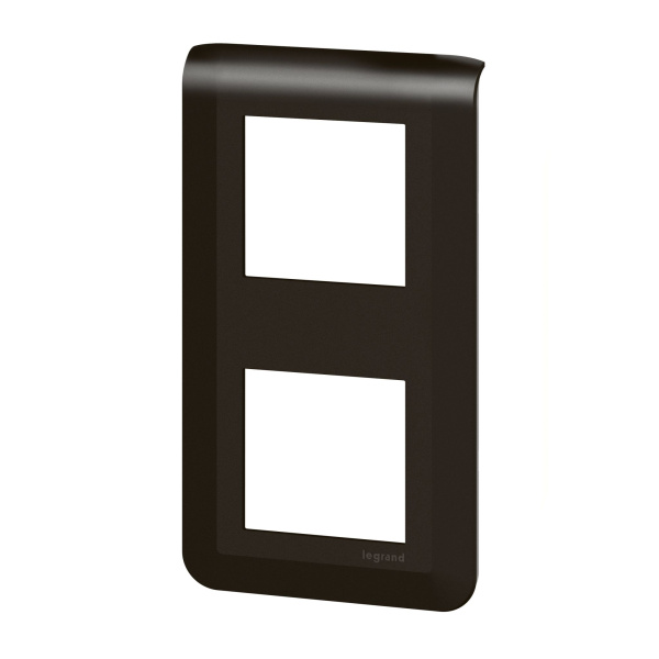 Купить Legrand Mosaiс Рамка - Программа Mosaic - 2x2 модуля - вертикальная - матовая черная 079062L