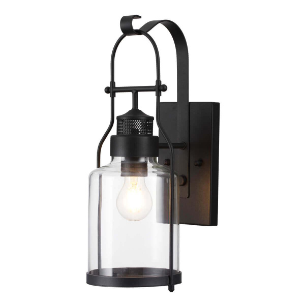 Odeon Light 4835/1W NATURE ODL21 569 черный/стекло Ландшафтный настенный светильник E27 1*60W IP44 KALPI