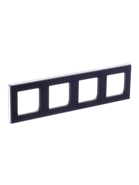 Купить ABB EPJ Levit антрацит / дымчатый чёрный Рамка 4 поста 2CHH015040A6063