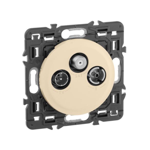 Купить Legrand Celiane Беж Накладка TV-FM-SAT розетки 066233