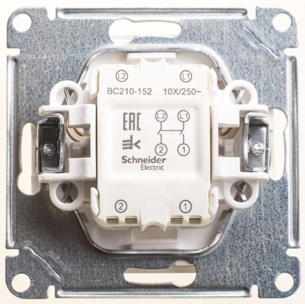 Купить SE Wessen 59 Шампань Выключатель 1-клавишный 2-полюсный, 10АХ VS210-152-4-86