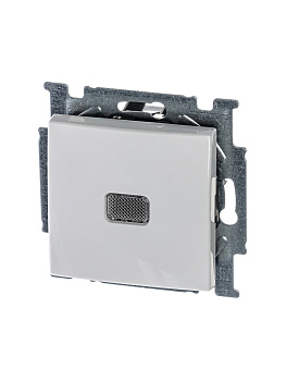 ABB BJB Basic 55 Бел Выключатель 1-клавишный с подсветкой 2CKA001012A2153