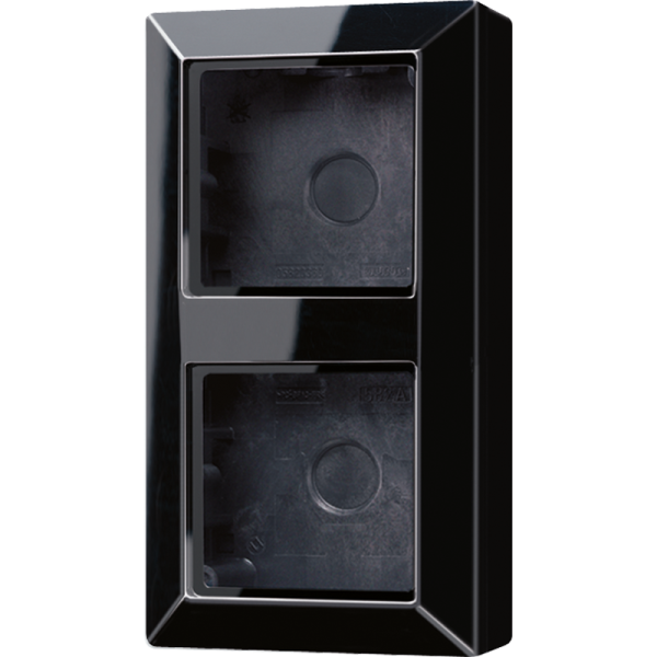 JUNG Коробка для накладного монтажа 2-кратная, черная AS582ASW