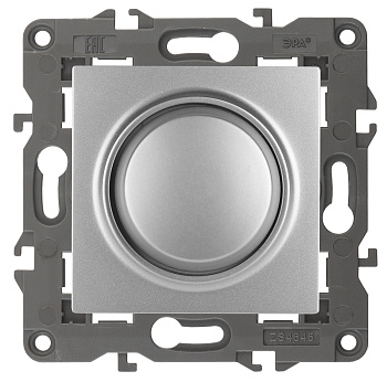 ЭРА 14-4101-03 Elegance Алюминий Светорегулятор поворотно-нажимной, 400ВА, 230В