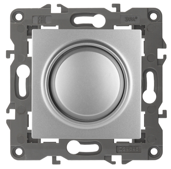 ЭРА 14-4101-03 Elegance Алюминий Светорегулятор поворотно-нажимной, 400ВА, 230В