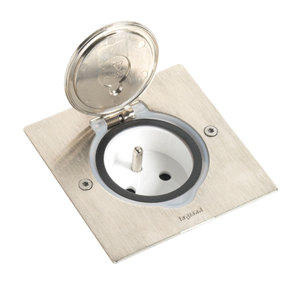 Купить Legrand Нержавеющая сталь Блок встраиваемый, круг, 2 модуля, IP44 089701