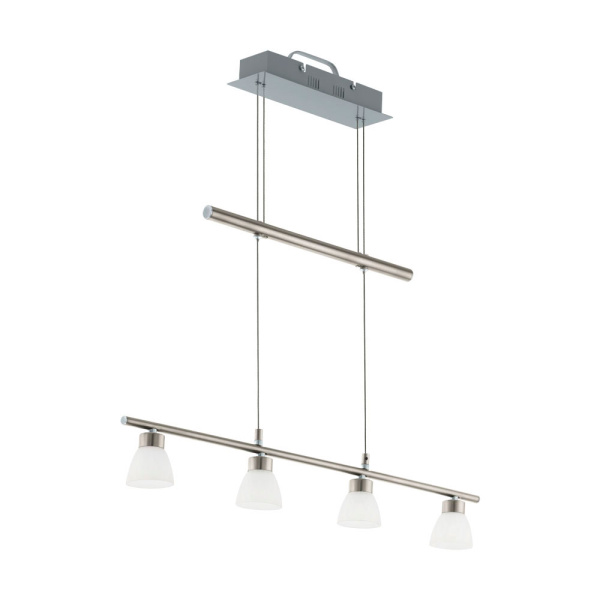 Eglo 32871 Светодный подвес BORRIOL 1, 4X4,5W(LED), сталь, никель мат/стекло, белый