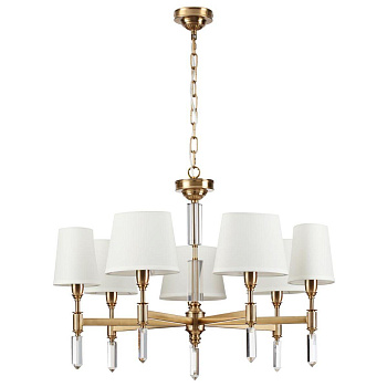 Odeon Light 4894/7 MODERN ODL_EX22 55 бронзовый/белый/ткань Люстра E14 7*40W LONDON