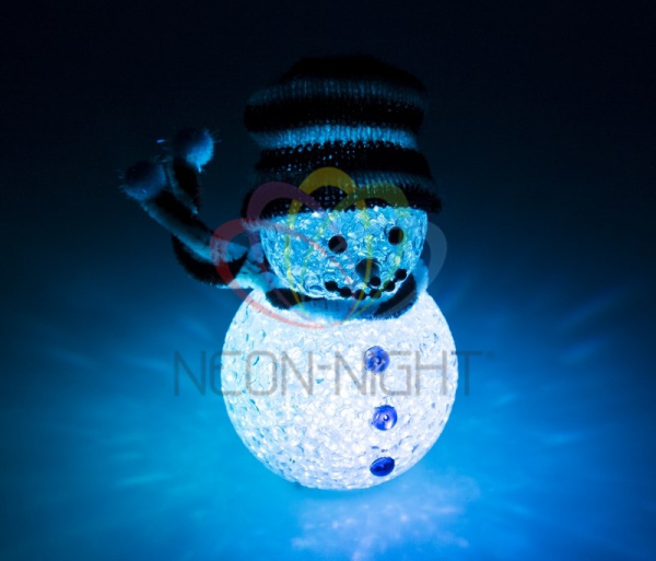 Купить NEON-NIGHT Фигура светодиодная "Снеговик" 10см, RGB 513-019