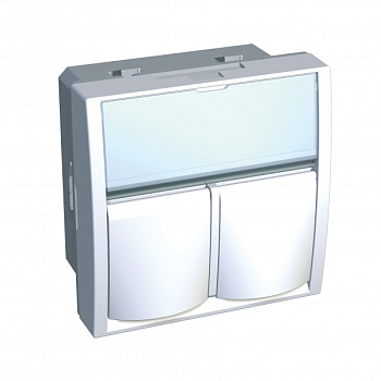 SE Altira Лицевая плата 2мод 2xKeystone RAL9010 ALB45382