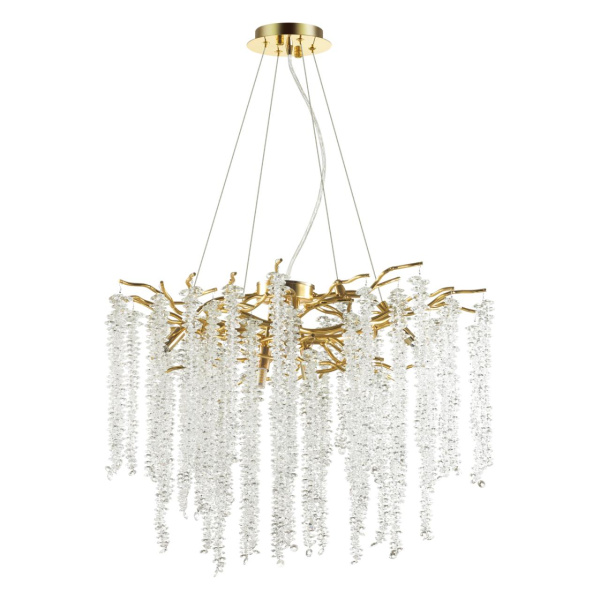 Odeon Light 5005/8 HALL ODL23 487 золотой/прозрачный металл/хрусталь Люстра G9 8*40W BANCHE