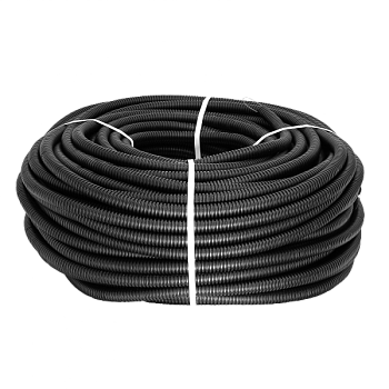 EKF PROxima Труба гофр. ПНД Plast с зондом d16мм (25м.) черная