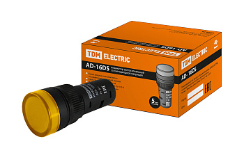 TDM Лампа AD-16DS(LED)матрица d16мм желтый 24В AC/DC SQ0702-0057