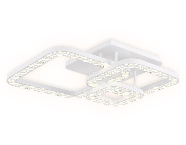 Купить Ambrella Потолочный светодиодный светильник с пультом FA162 WH/CH белый/хром 100W 540*540*130 (ПДУ РАДИО 2.4)