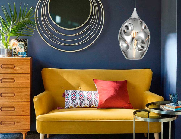 Купить Eglo 39679 Подвес BREGALLA, 1x40W(E27), ?230, H1500, сталь, хром/cтекло с напылением, черный-прозрачный