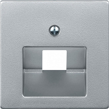 SE Merten SM Алюминий Накладка розетки ТЛФ/комп 1-ой наклонной MTN298360