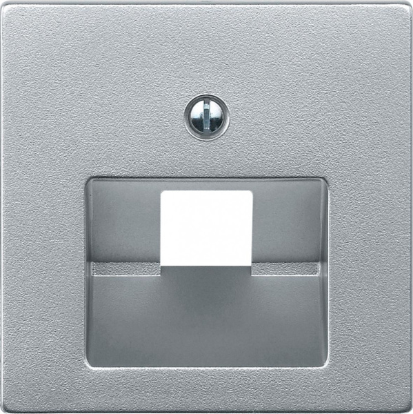 SE Merten SM Алюминий Накладка розетки ТЛФ/комп 1-ой наклонной MTN298360