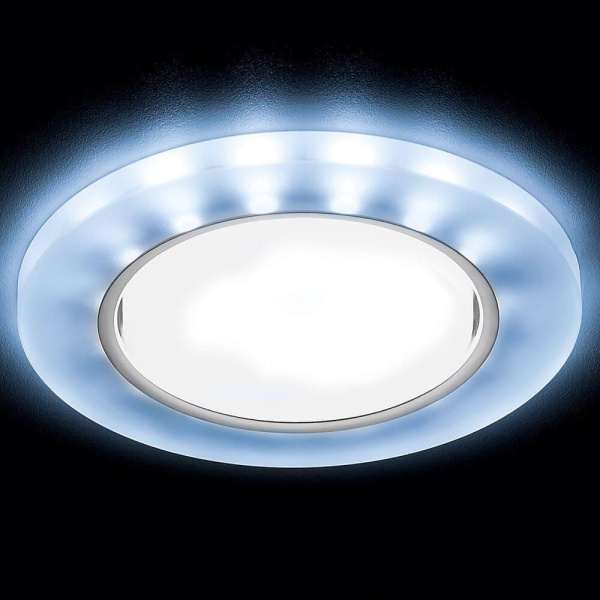 Купить Ambrella Встраиваемый точечный светильник со светодиодной лентой G214 CL/CH/CLD хром/прозрачный GX53+3W(LED COLD)