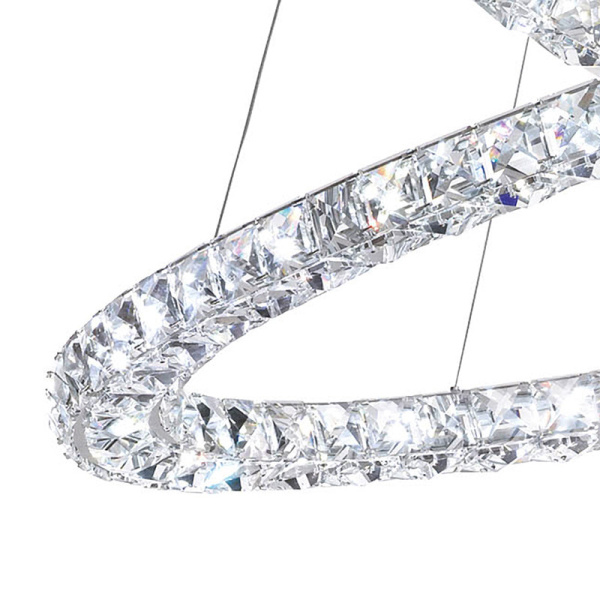 Купить Eglo Подвес LED TONERIA, 128х0,5(LED), Ø900, B670, H1500, сталь, хром/хрусталь 93946