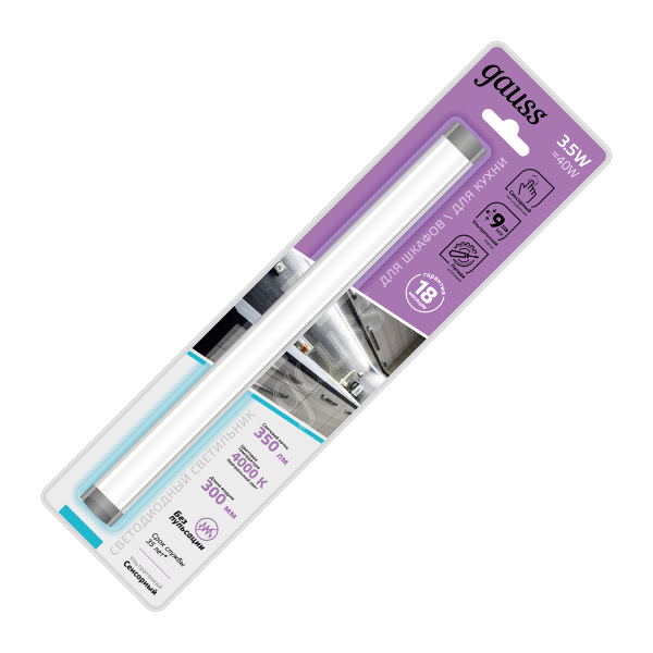 Купить Gauss Светильник сенсорный модель F 3,5W 350lm 4000K 170-260V 300mm TOUCH 9022531235