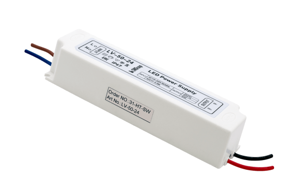 SWG Блок Питания для ленты IP 67 пластик 50 W, 24V LV-50-24