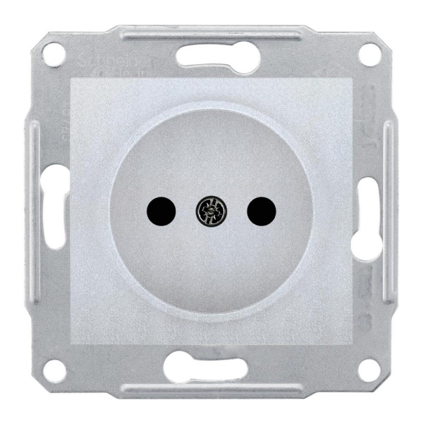 Купить SE Sedna Алюминий Розетка 1-я б/з SDN2900160