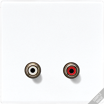 JUNG 2x Cinch Audio (RCA), слоновая кость MALS1021