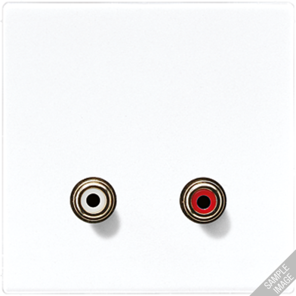 JUNG 2x Cinch Audio (RCA), слоновая кость MALS1021