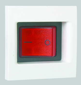 Simon Connect Белый Выключатель с подсветкой, биполярный, 16А, K45, 45х45мм KL04-9