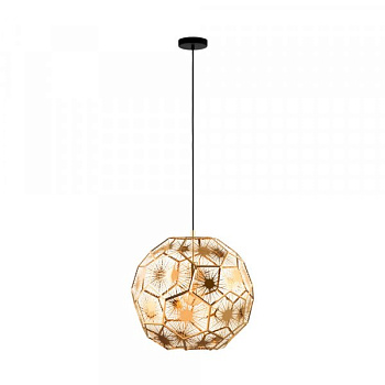 Eglo 39756 Подвес SKOURA, 1x60W(E27), 500, сталь, черный, латунь