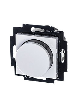 ABB EPJ Levit белый / дымчатый чёрный Диммер поворотно-нажимной, 60-600Вт, R 2CHH942247A6062