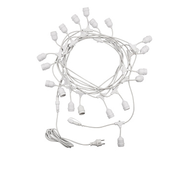 NEON-NIGHT «Белт-Лайт» 10 м, белый каучук, шаг 50 см, 20 подвесных патронов, IP65 331-336