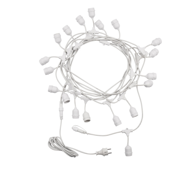 NEON-NIGHT «Белт-Лайт» 10 м, белый каучук, шаг 50 см, 20 подвесных патронов, IP65 331-336