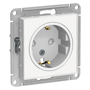 Systeme Electric AtlasDesign Art Бел Розетка с/з со шторками, 16А, механизм