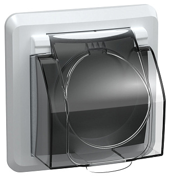 IEK VEGA РСбш10-3-ВБ Розетка 1-ая з/к з/ш кр. 16А IP44 ВЕГА белый