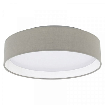 Eglo 31589 Светильник светодиодный потолочный PASTERI, 12W (LED), Ø320, белый/текстиль, серо-коричневый