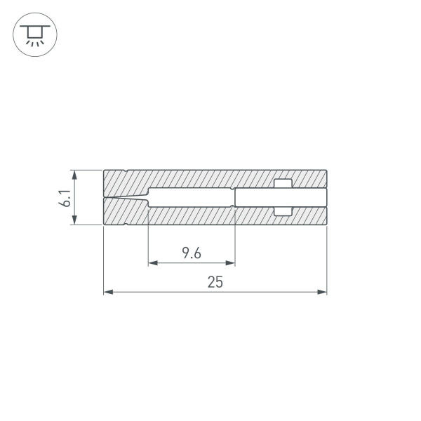 Купить Arlight Профиль с экраном ARH-NANOLINE-5-2000 ANOD (Алюминий) 023911