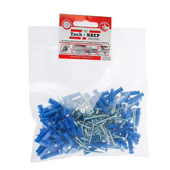 Tech-Krep Саморез ШУц 3,0х30 пот. гол. + дюбель 5х25 (100 шт) - пакет 112935