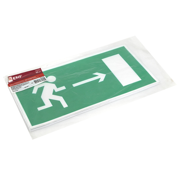 Купить EKF PROxima Знак "Направление к эвакуационному выходу направо" 150х300мм