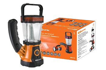 TDM Фонарь светодиодный "Кемпинг 4" аккумуляторный, 24+19 LED, 44 лм/Вт, 3 режима с поворот. ручкой, SQ0350-0031