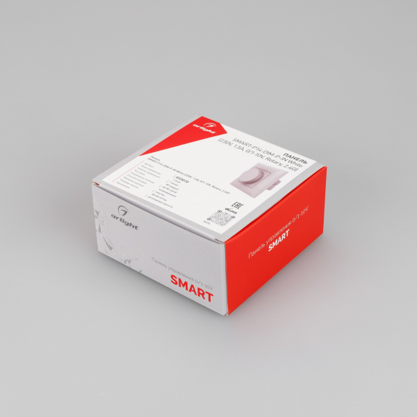 Купить Arlight Панель SMART-P14-DIM-P-IN White (230V, 1.5A, 0/1-10V, Rotary, 2.4G) (IP20 Пластик, 5 лет) 033010
