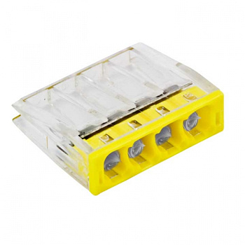 EKF PROxima Строительно-монтажная клемма СМК 2273-244 (с пастой) 4 отверстия 0,5-2.5мм2 (100шт.)