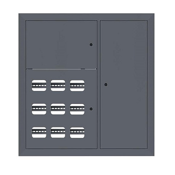 Щит этажный 9 кв. RAL7024 3 окна в ряд по гориз. (1000х950х150) EKF PROxima