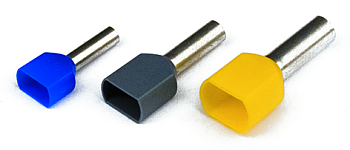 DKC Наконечник-гильза двойная 18 мм с изолир.фланцем 1,50 кв.мм красный (НШВИ2)