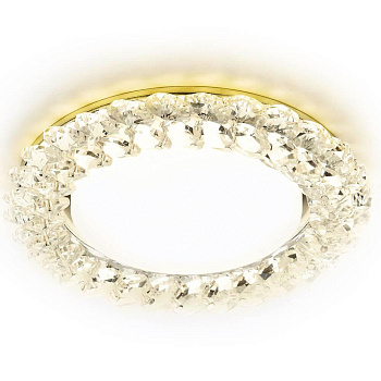 Ambrella Встраиваемый точечный светильник G206 CL/G золото/прозрачный GX53