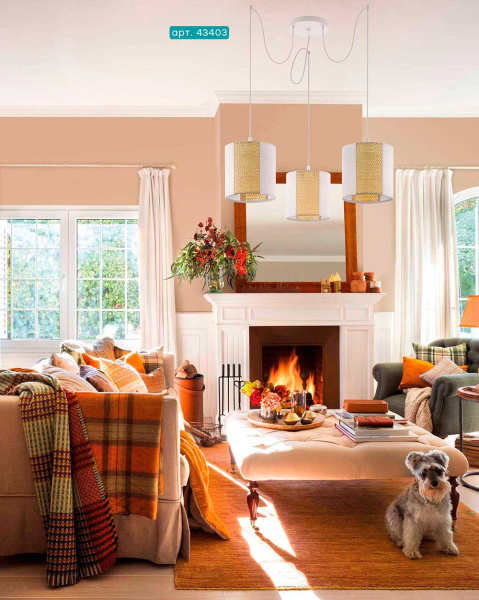 Купить Eglo 43403 Подвес ARNHEM, 3х40W(E27), 960, H1100, сталь, белый/бумага, водоросли, белый, коричневый