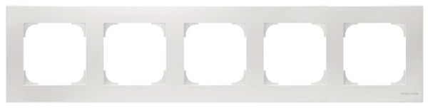 ABB SKY Альпийский белый Рамка 5-постовая 2CLA857500A1101