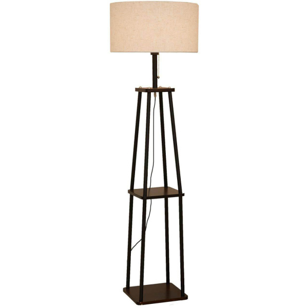 ST LUCE SLE302.405.01 Торшер  Черный, Коричневый/Бежевый E27 1*40W (из 2-х коробок)